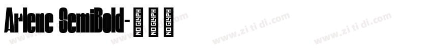 Arlene SemiBold字体转换